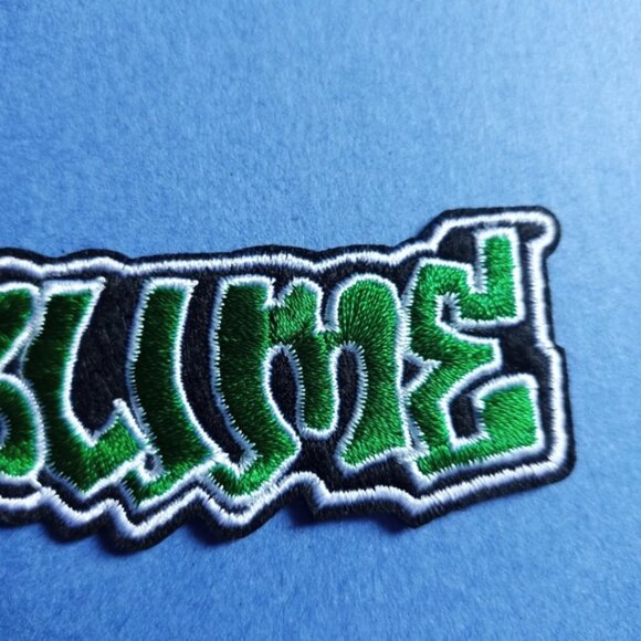 🌴 Sublime Iron-On Patch – Green / White / Black (1.1” x 3.8”) - Picture 4 of 5